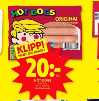 ICA Kvantum Scan hot dogs erbjuda