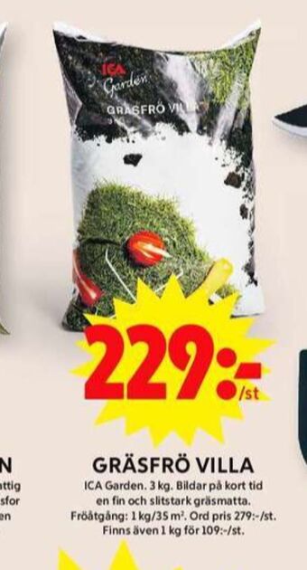ICA Maxi Ica garden gräsfrö erbjuda
