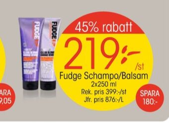 EKO Fudge professional shampoo/balsam erbjuda