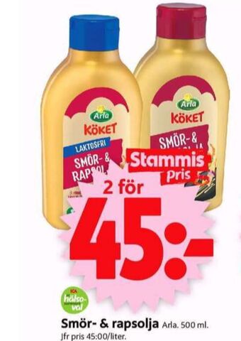 ICA Supermarket Arla smör & rapsolja erbjuda