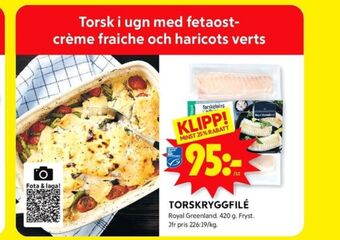 ICA Kvantum Royal greenland torskfilé erbjuda