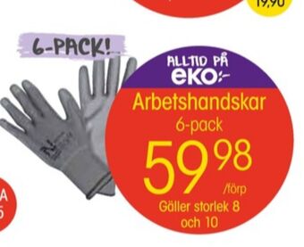 EKO Nelson garden arbetshandskar erbjuda