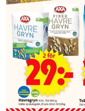 ICA Supermarket Axa havregryn erbjuda