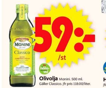 ICA Supermarket Monini olivolja erbjuda