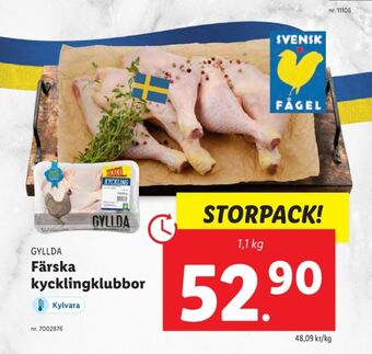 Lidl Gyllda kycklingklubbor erbjuda