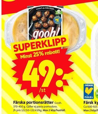 ICA Supermarket Gooh färdigrätter erbjuda