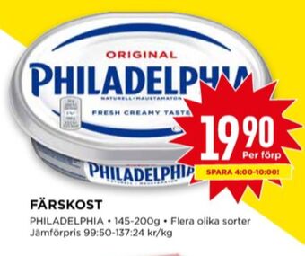 Willys Philadelphia färskost erbjuda