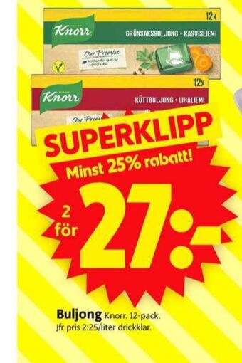ICA Supermarket Knorr buljongtärningar erbjuda