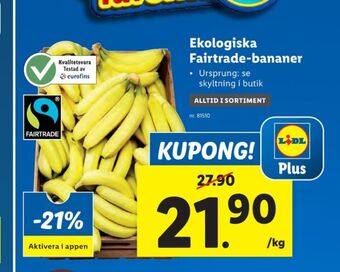 Lidl Lidl bananer erbjuda
