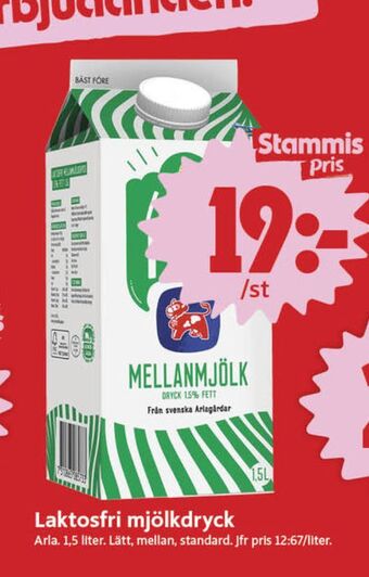 ICA Nära Arla lättmjölk erbjuda