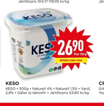 Willys Hemma Keso cottage cheese erbjuda