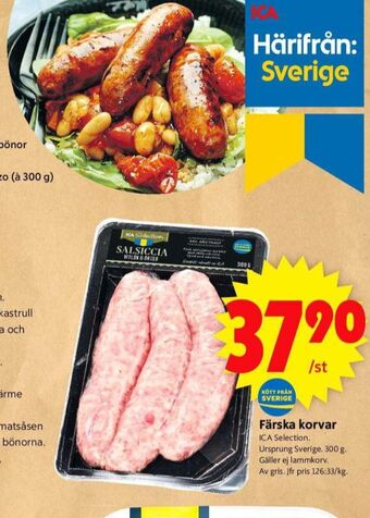 ICA Supermarket Ica selection salchichas erbjuda