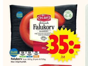 ICA Supermarket Scan falukorv erbjuda