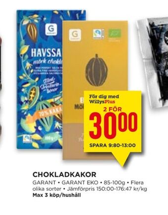 Garant chokladkaka mörk choklad havsalt