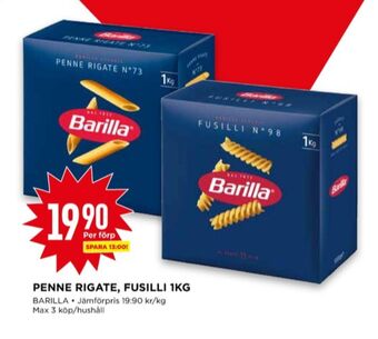 Willys Barilla pasta sorterad erbjuda