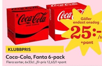 Hemköp Coca-Cola, Fanta 6-pack erbjuda