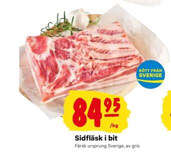 City Gross Sidfläsk i bit erbjuda