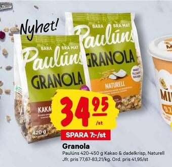 City Gross Granola erbjuda