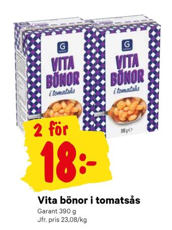 City Gross Vita bönor i tomatsås erbjuda