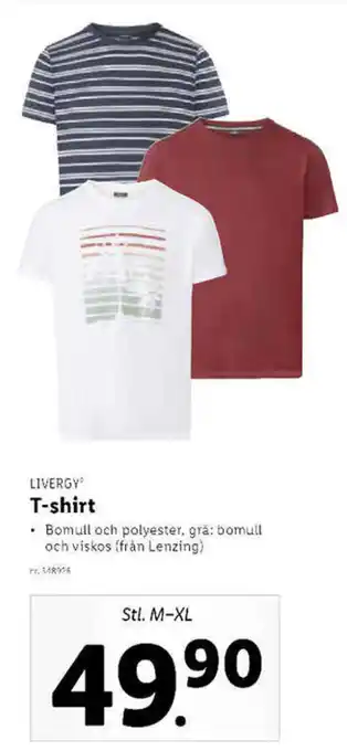 Lidl Livergy T-shirt M-XL erbjuda