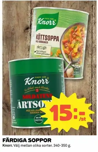 Knorr Färdiga Soppor 340-350g