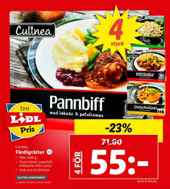 Lidl Culinea Färdigrätter 390-400g erbjuda