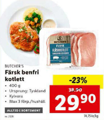 Butcher's Färsk benfri kotlett 400g