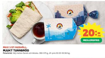 Coop MJUKT TUNNBRÖD erbjuda
