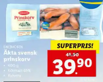 Enebacken Äkta svensk prinskorv 600g