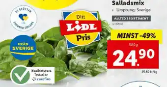 Lidl Salladsmix 500g erbjuda