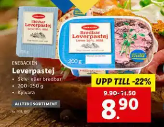 Lidl Enebacken Leverpastej 200-250g erbjuda