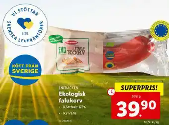 Lidl Enebacken Ekologisk falukorv 600g erbjuda