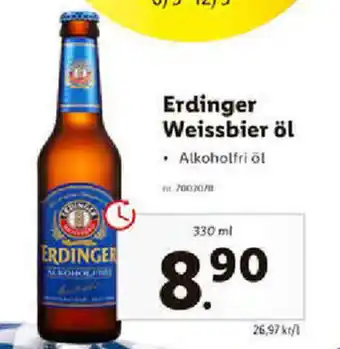 Lidl Erdinger Weissbier öl 330ml erbjuda