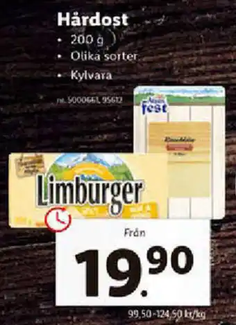 Lidl Hårdost 200g erbjuda