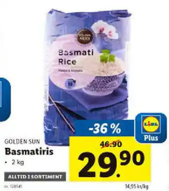 Lidl Golden Sun Basmatiris 2kg erbjuda