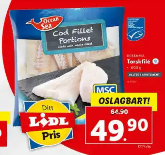 Lidl Ocean Sea Torskfilé 600g erbjuda