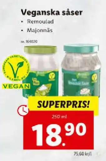 Lidl Veganska såser 250ml erbjuda