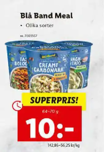 Lidl Blå Band Meal 64-70g erbjuda