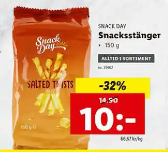 Lidl Snack Day Snacksstänger 150g erbjuda