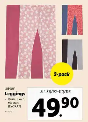 Lidl Lupilu Leggings 2-pack erbjuda