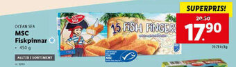 Lidl Ocean Sea MSC Fiskpinnar 450g erbjuda
