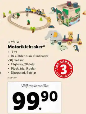 Lidl Playtive Motorikleksaker erbjuda