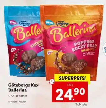 Lidl Göteborgs Kex Ballerina 130g erbjuda