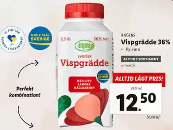 Lidl Ängens Vispgrädde 36% 250ml erbjuda