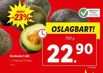 Lidl Avokado i nät 700g erbjuda