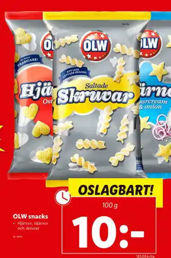 Lidl OLW snacks 100g erbjuda