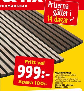 Jem&Fix Akustikpanel erbjuda
