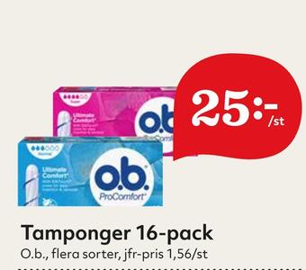 Hemköp Tamponger 16-pack erbjuda