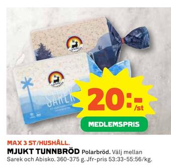 Coop Daglivs Mjukt tunnbröd erbjuda