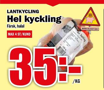 Matdax Hel kyckling erbjuda